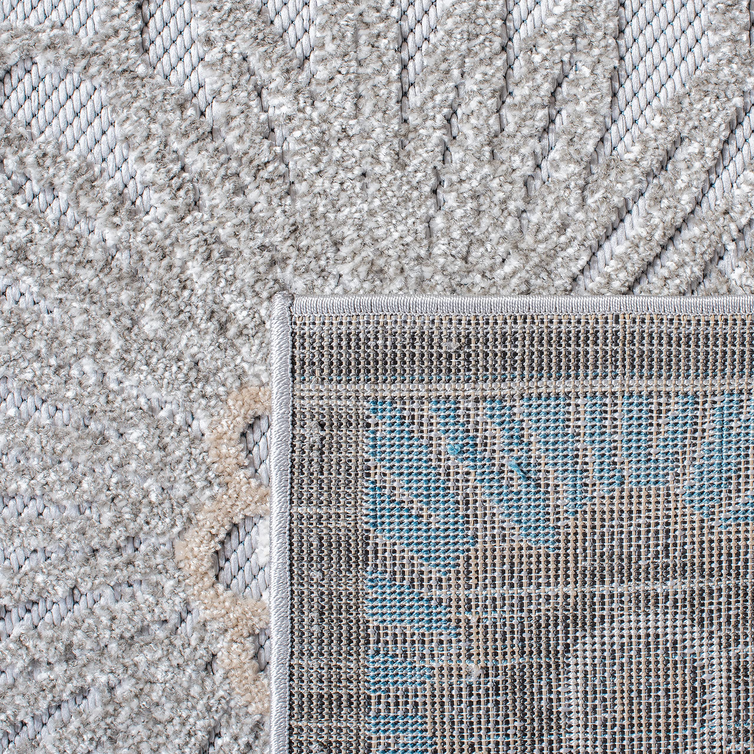 SAFAVIEH Cabana Collection 9' x 12' Area Rug - Beige & Blue Non-Shedding Easy Care Rug for High Traffic Areas | Perfect for Living Room, Bedroom & Dining Room Decor | Soft & Durable Floor Covering (CBN676B)
