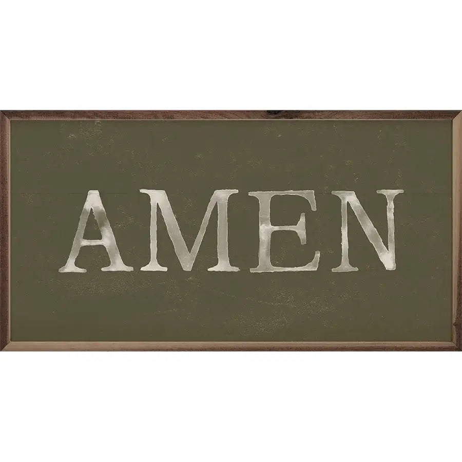 Amen Wood Framed Print - Inspirational Wall Art Decor for Home, Office & Church - Perfect for Living Room, Bedroom & Prayer Space