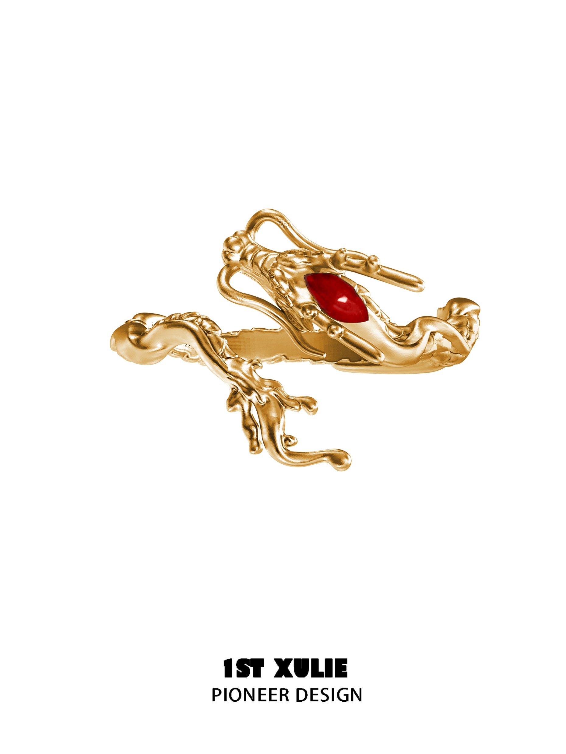 Loong S925 Sterling Silver 24K Gold Plated Opal Open End Ring for Women - Elegant Stackable Statement Jewelry for Parties, Weddings & Everyday Wear