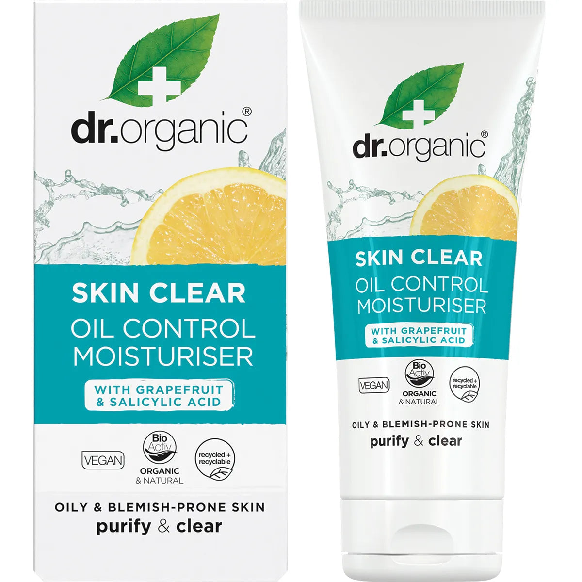 Dr Organic Oil Control Moisturizer for Oily & Acne-Prone Skin - Organic Tea Tree Formula - Lightweight Hydration for Clear, Balanced Skin - Perfect for Daily Skincare Routine & Makeup Prep