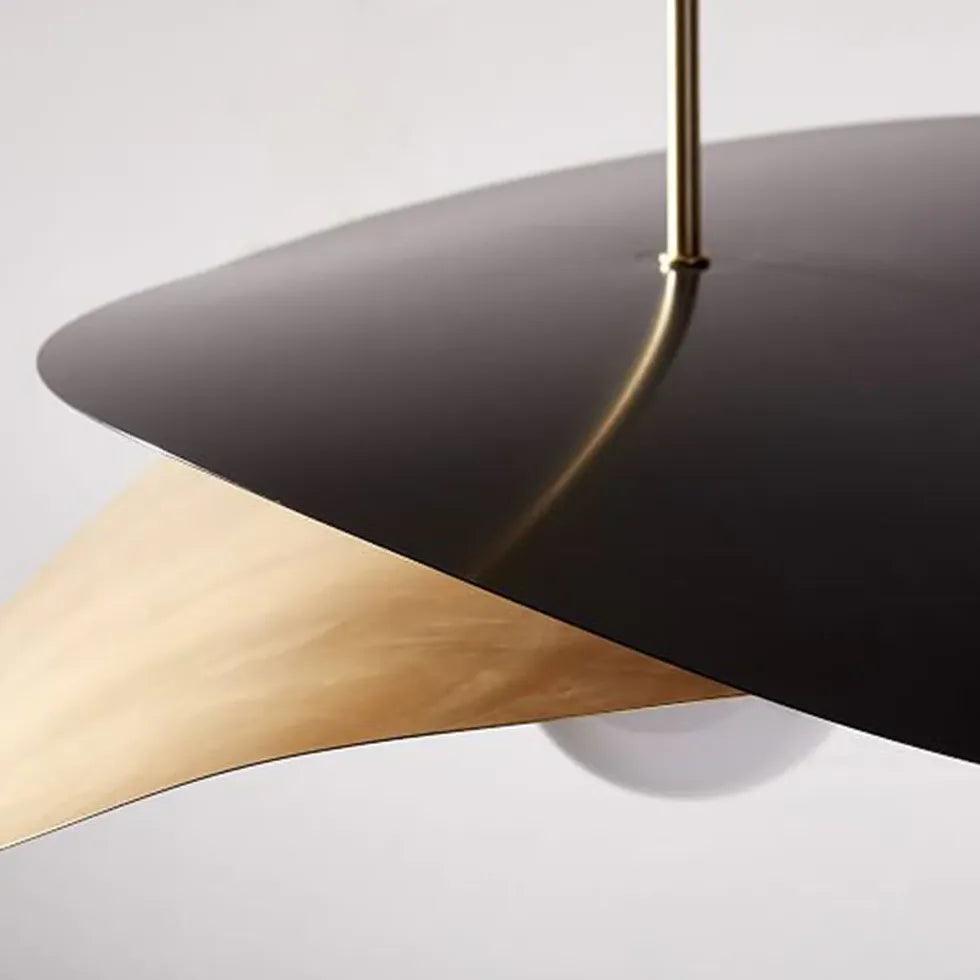 Modern Two-Tone Wavy Pendant Light - Stylish Ceiling Lamp for Living Room, Bedroom & Dining Room Decor