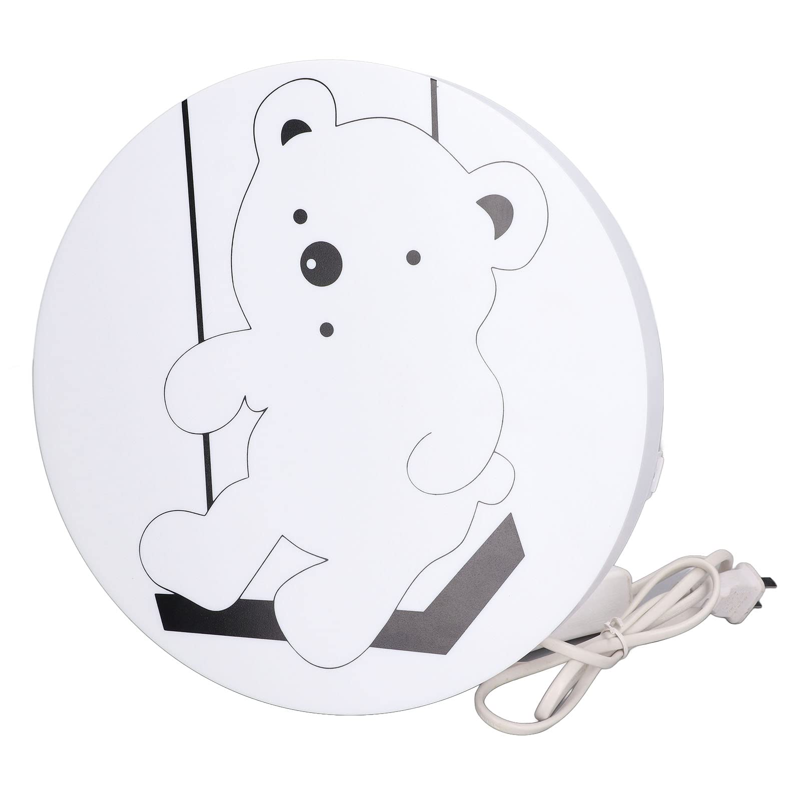 Qinlorgo DIY Wall Stickers - Cute Bear Pattern LED Night Light with Button Switch, Warm White Glow for Bedroom Decor, Kids Room & Nursery Lighting