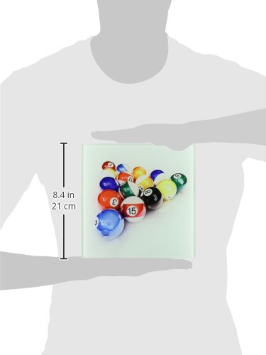 8-Inch 3D Billiards Balls Pool Glass Tile - Perfect for Home Bar Decor, Game Room Accents, and Custom Backsplashes
