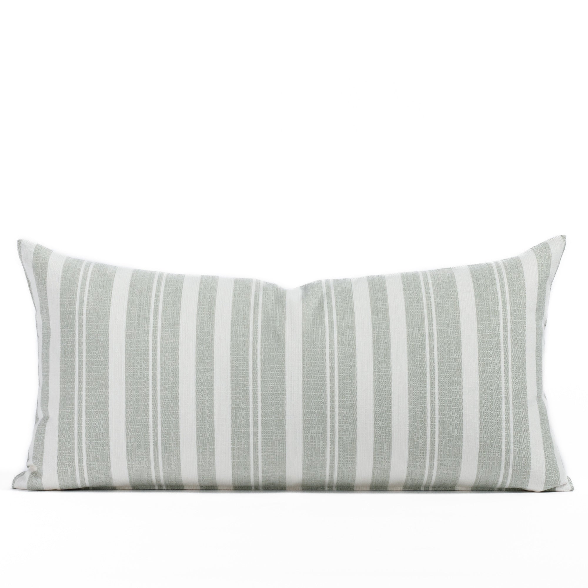 Tranquil 12x24 Outdoor Lumbar Pillow in Sage Green - Waterproof Patio Cushion for Garden, Poolside & Porch Relaxation
