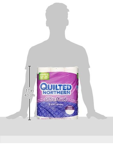 Quilted Northern Ultra Plush Toilet Paper - 12 Double Rolls (Equals 24 Regular Rolls) | Super Soft & Strong Bath Tissue for Home, Office & RV Use