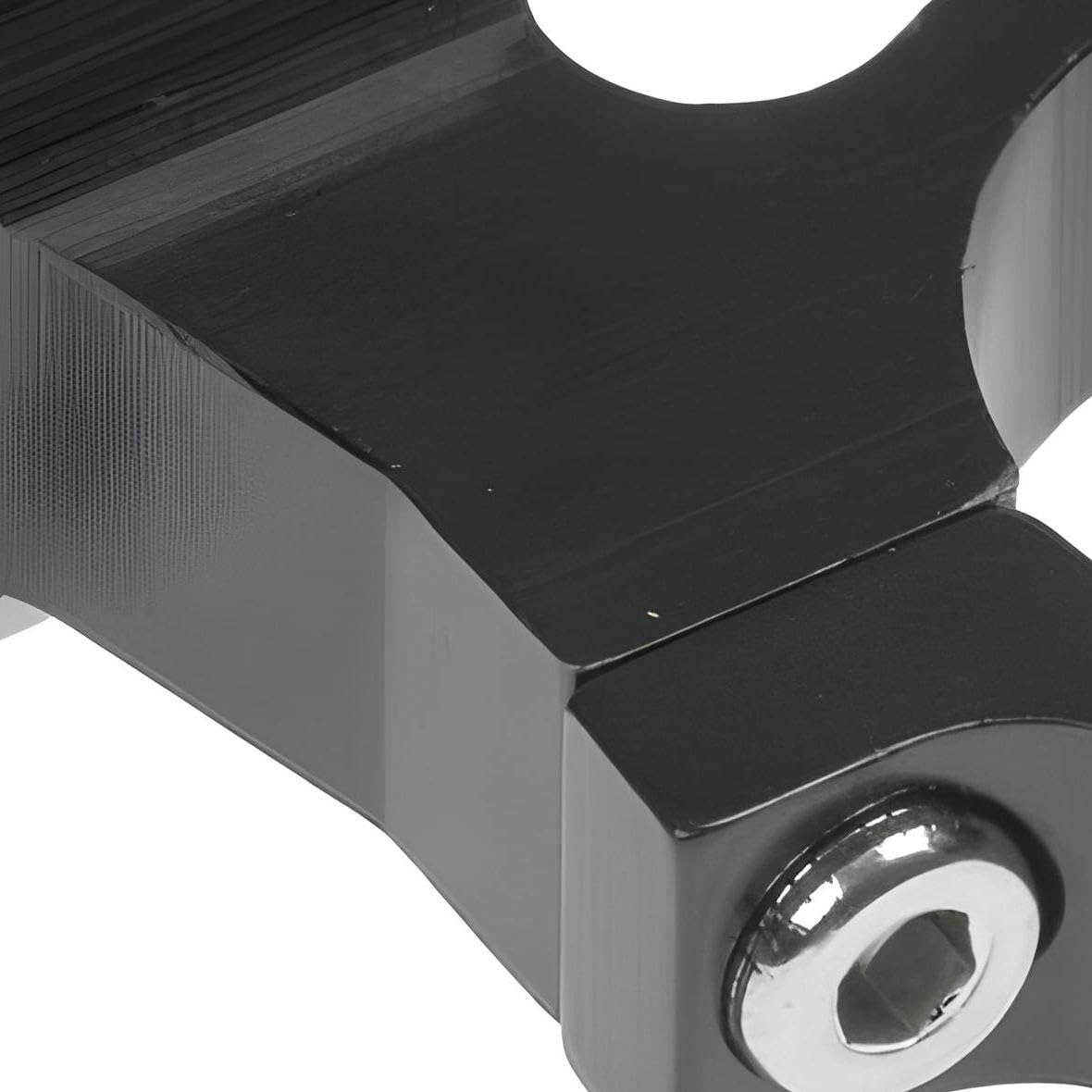 Aluminum M10 Right-Hand Thread Black Handlebar Clamp for Motorcycle Mirrors - Perfect for Harley, Honda & Yamaha Bike Upgrades