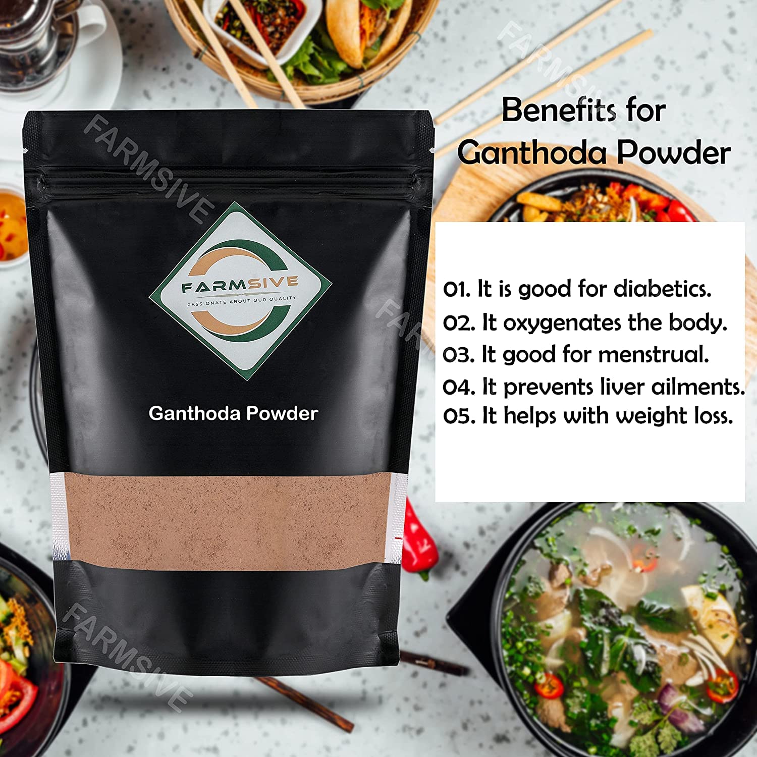 Organic Ganthoda Powder (Piparamul Powder) - 900g | Ayurvedic Herbal Supplement for Digestion & Immunity - Perfect for Teas, Smoothies & Wellness Recipes