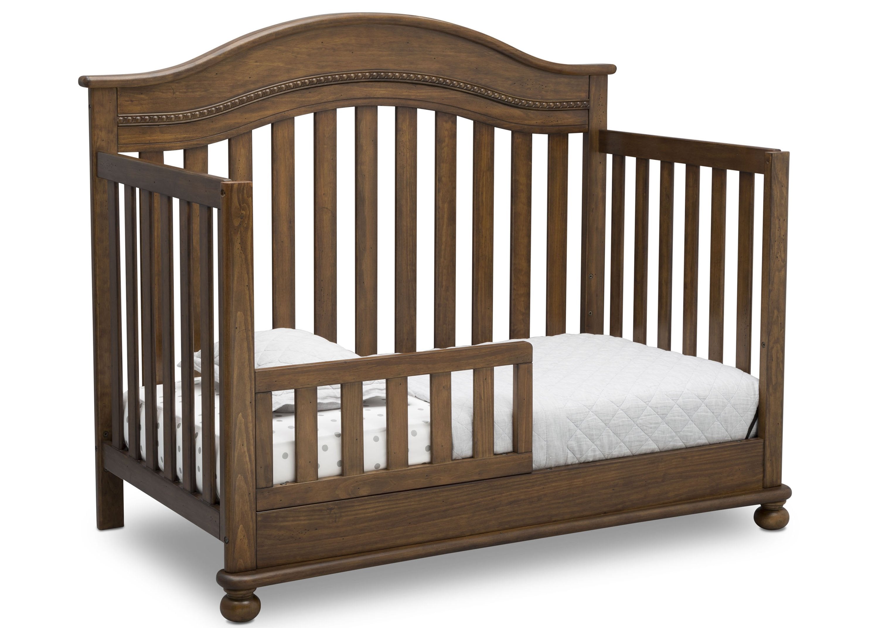 Bristol 4-in-1 Convertible Baby Crib - Toddler Bed, Daybed & Full-Size Bed Frame - Safe Nursery Furniture for Newborns & Kids - Perfect for Bedrooms, Daycare & Guest Rooms