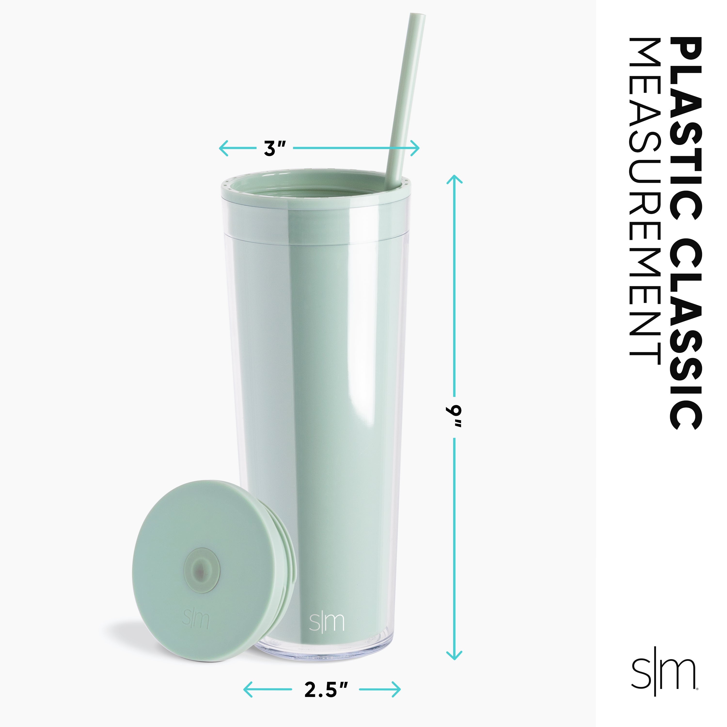Durable Plastic Classic Tumbler Cup - 16oz Insulated Travel Mug with Lid & Straw - Perfect for Coffee, Tea, Cold Drinks at Home, Office, Gym or Outdoor Activities