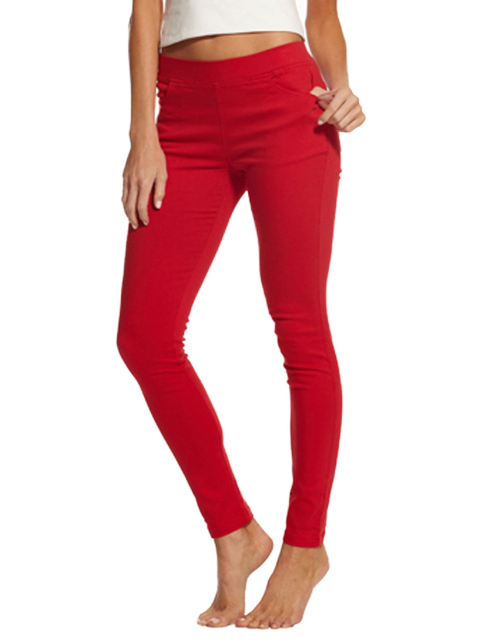 VF-Sport High Waist Long Leggings for Women - Stretchy Jeggings with Elastic Waistband - Perfect for Yoga, Running & Everyday Wear