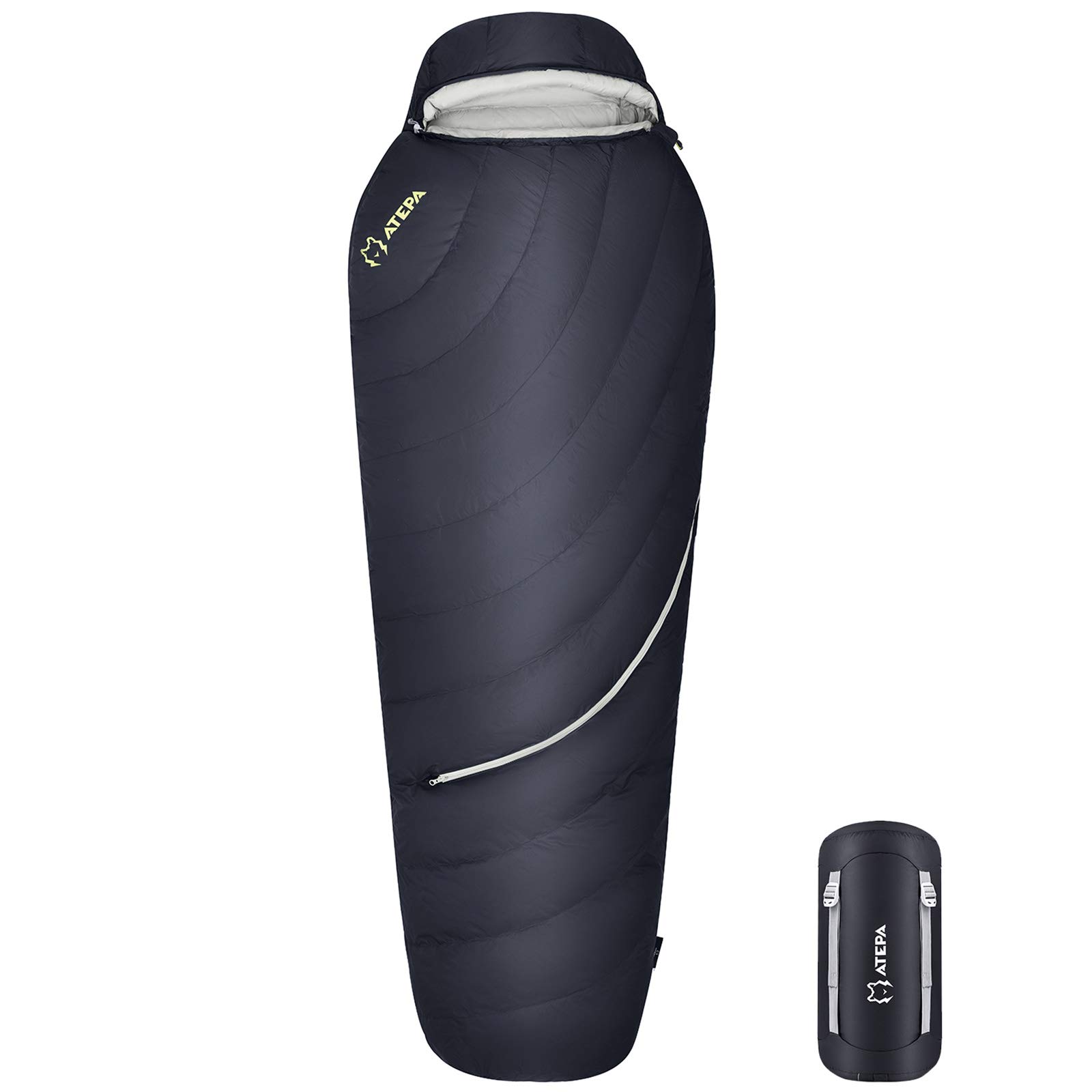 ATEPA 0 Degree Ultralight Waterproof Mummy Sleeping Bag for Adults - Compact & Warm Backpacking Sleeping Bag for Men & Women - Perfect for Hiking, Camping & Cold Weather Adventures