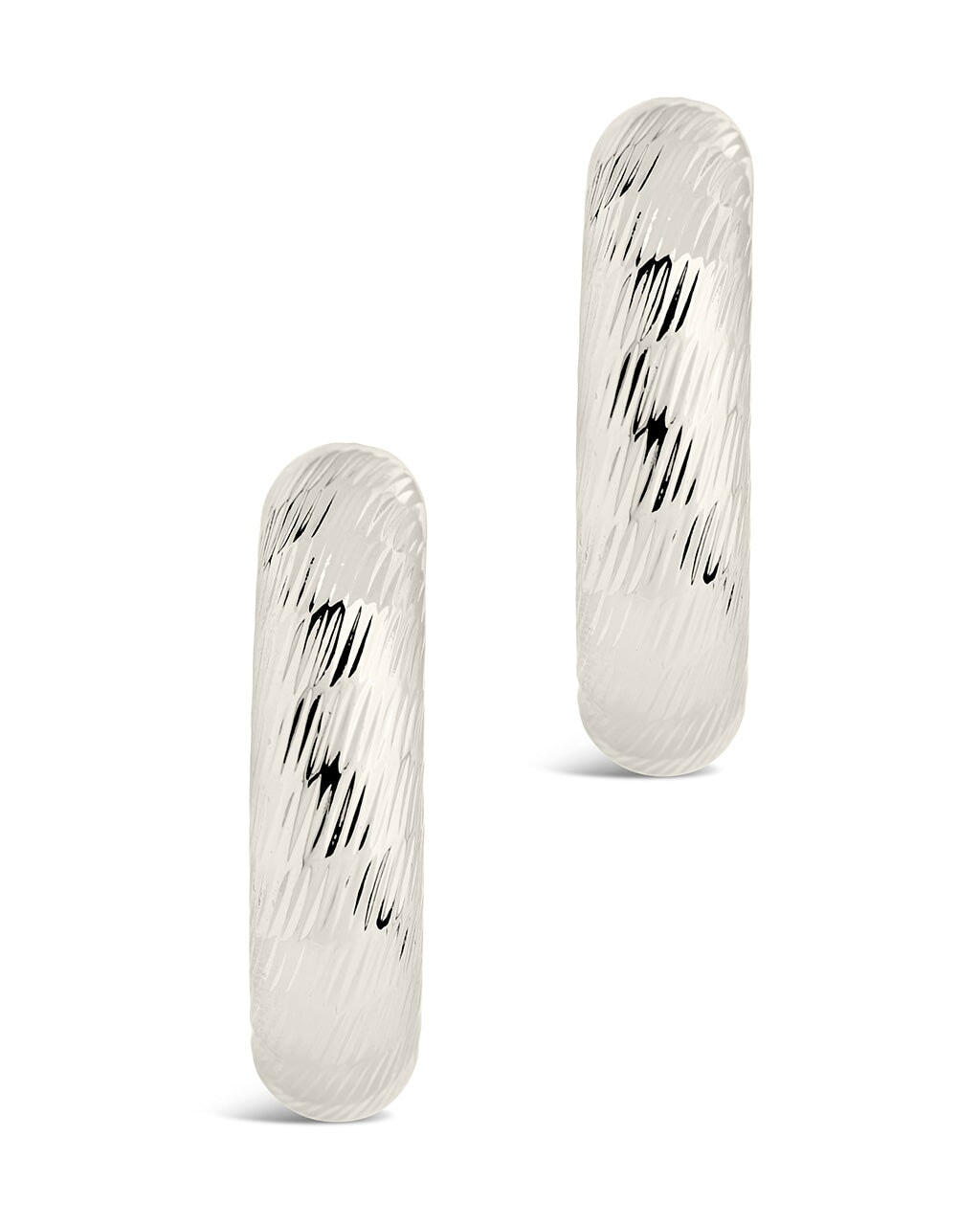 Pepper Textured Tube Hoop Earrings - Trendy Stainless Steel Dangle Earrings for Women | Perfect for Parties, Date Nights & Everyday Wear