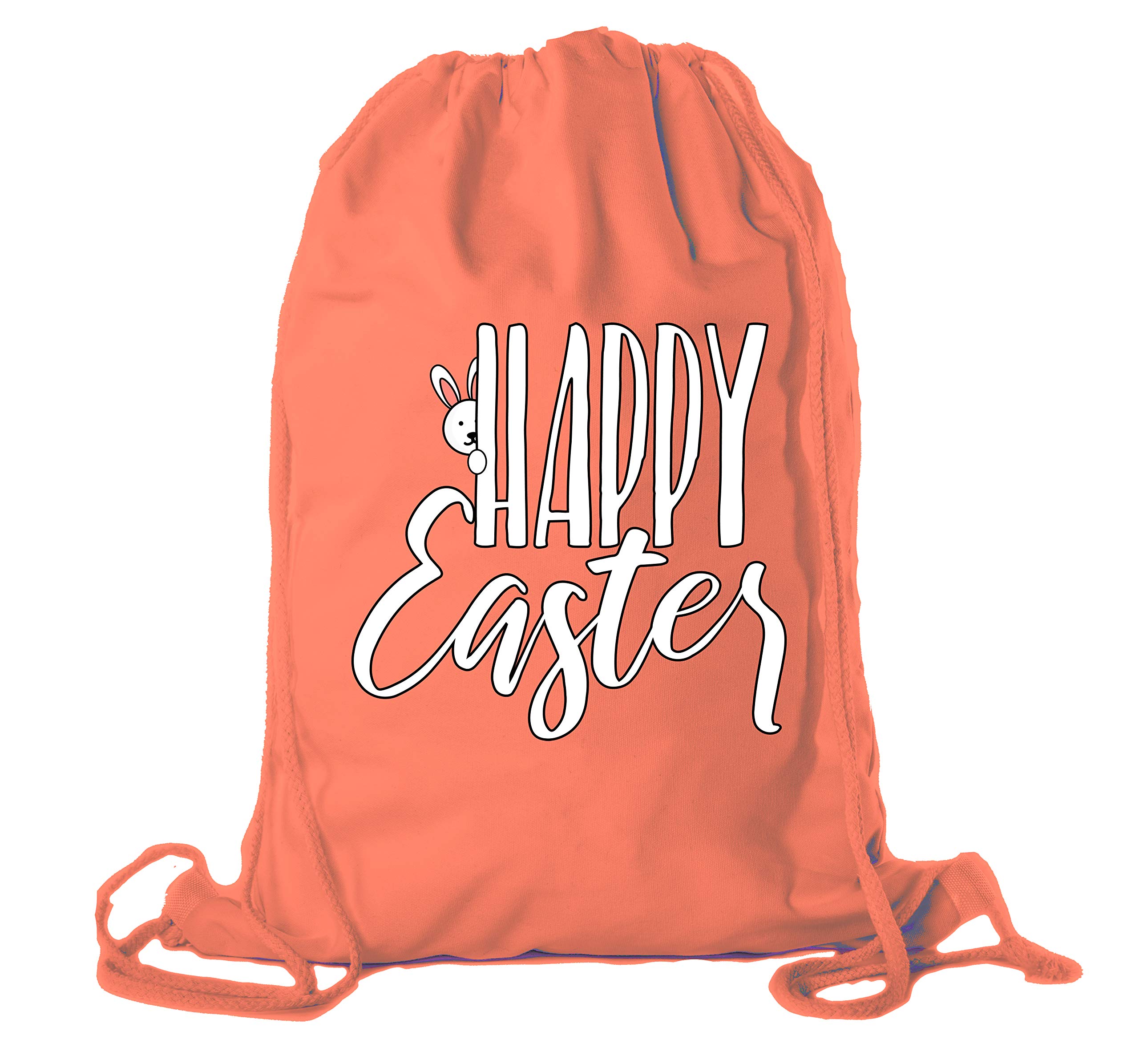 Easter Basket Backpack - Bulk Cotton Drawstring Cinch Bags for Easter Bunny Gifts (Peaking Bunny Design) - Perfect for Easter Egg Hunts, Party Favors & Holiday Celebrations
