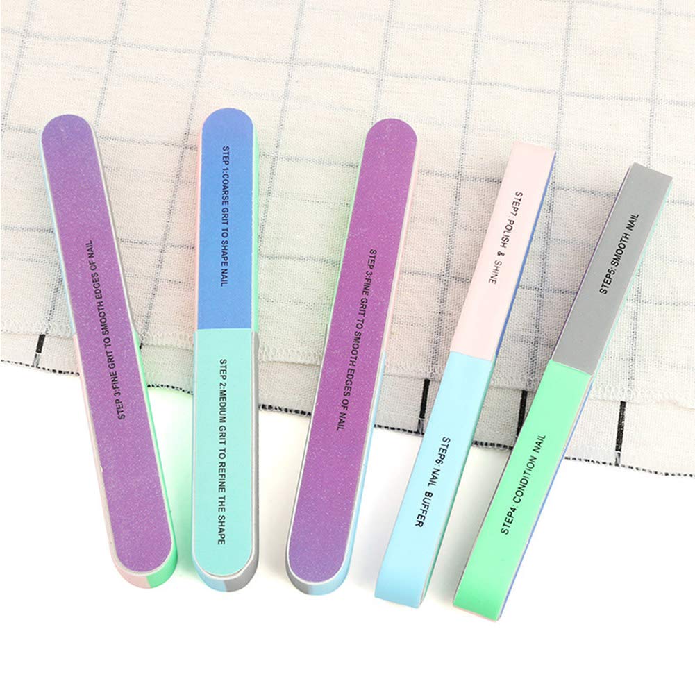 7-Sided Nail File & Buffer Set - Professional Manicure Kit for Women & Girls | Nail Polishing Buffer Block for Smooth, Shiny Nails | Perfect for Home Salon, Travel & DIY Nail Care