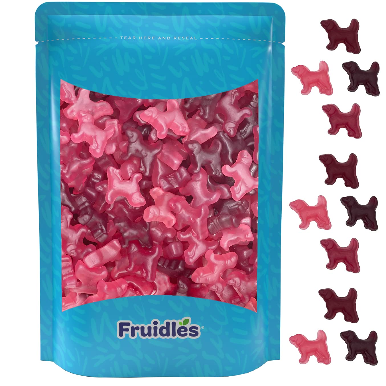 Fruidles Red Licorice Beagles - Delicious Gummy Candy for Parties & Snacking - 8oz Bulk Pack - Perfect for Birthday Favors, Halloween Treats & Movie Night Snacks