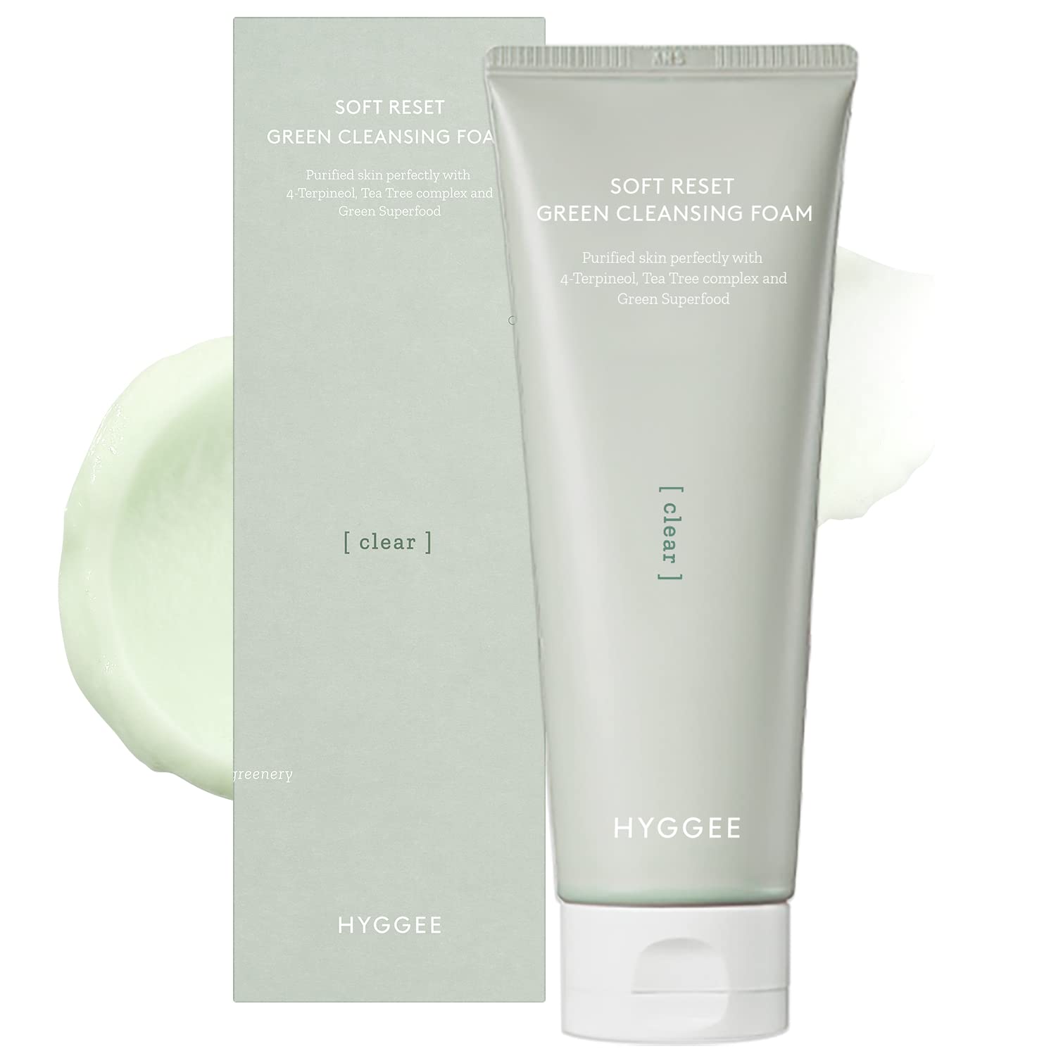 Soft Reset Green Cleansing Foam - Gentle Tea Tree Extract Face Wash with Ultra Micro Bubbles for Sensitive Skin - Soothes & Moisturizes Irritated Skin (5.07oz) | Perfect for Daily Skincare Routine, Acne-Prone Skin & Post-Workout Cleansing