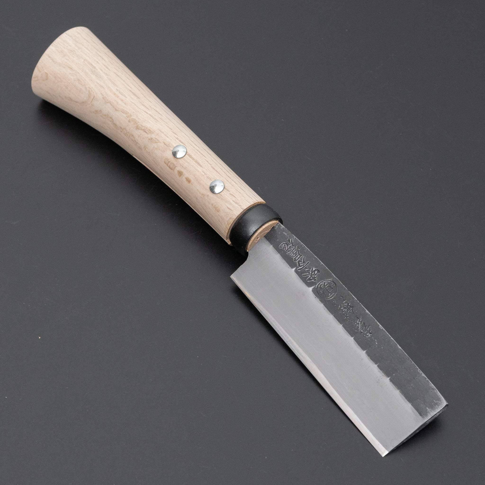 Premium Ajikataya Tsuchime Takewari 105mm Japanese Kitchen Knife - Oak Handle Double Bevel Chef Knife for Sushi, Vegetables & Meat Cutting - Perfect for Home Cooks & Professional Chefs