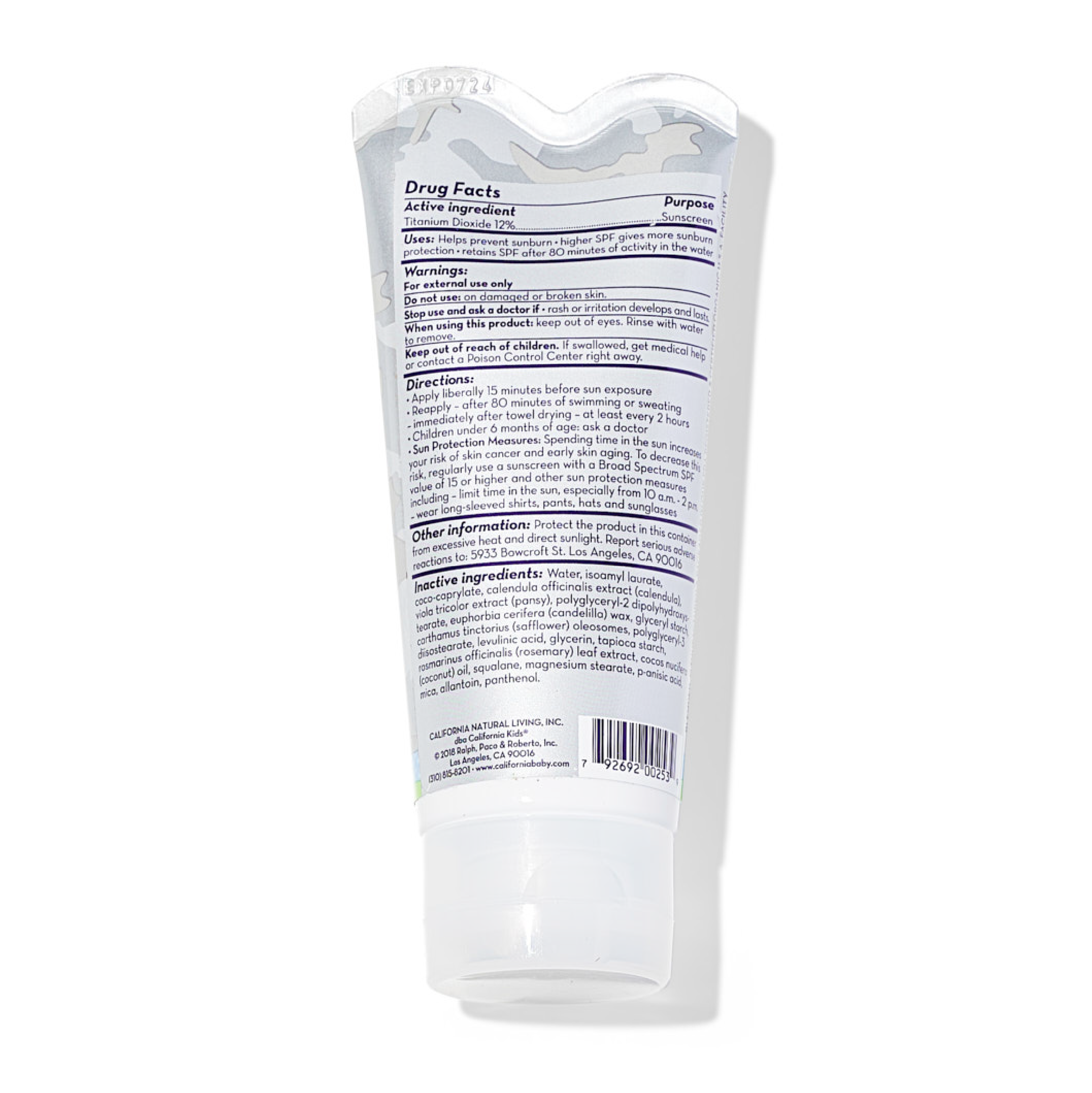 California Kids® #supersensitive™ Tinted Mineral Sunscreen SPF 30+ - Broad Spectrum UVA/UVB Protection for Sensitive Skin - Perfect for Beach, Pool & Outdoor Activities