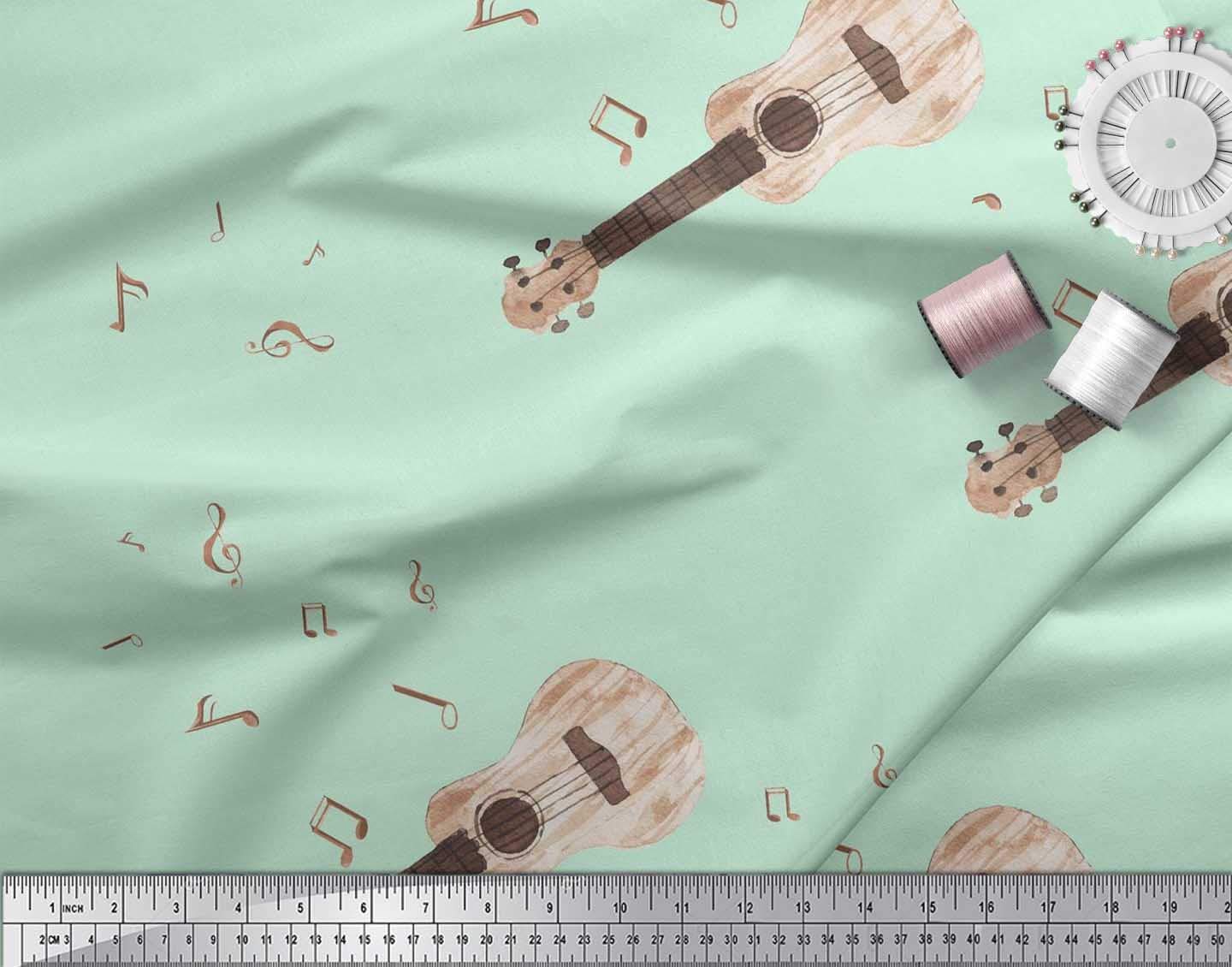Soimoi Moss Georgette Brown Fabric by The Yard - 42 Inch Wide Printed Fabric for Dresses, Curtains & Musical Instrument Cases - Premium Apparel & Home Decor Material
