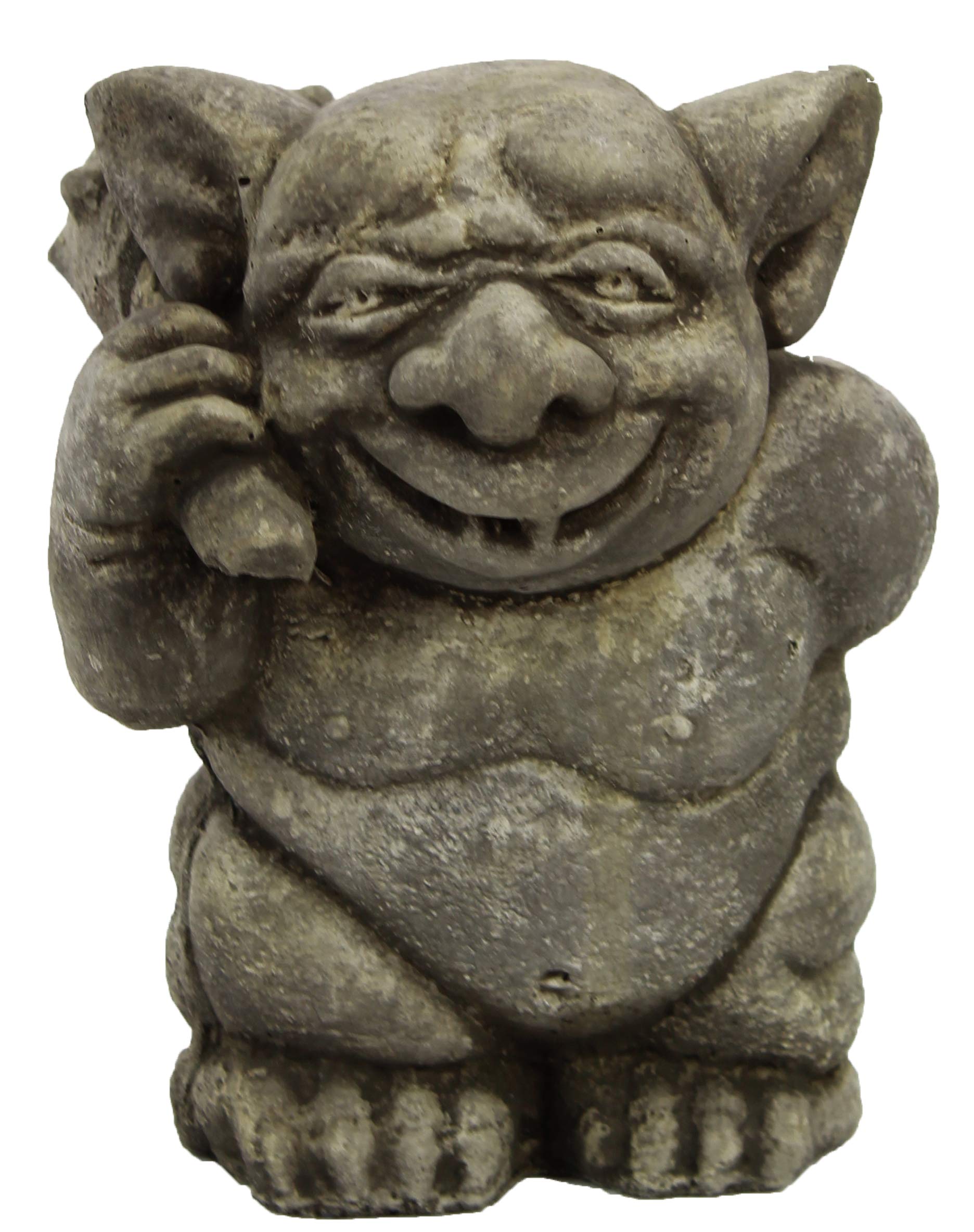 Ogre Troll Garden Statue - Heavy Duty Concrete Outdoor Sculpture for Lawn, Yard, and Garden Decor - Perfect for Fantasy Themed Landscaping