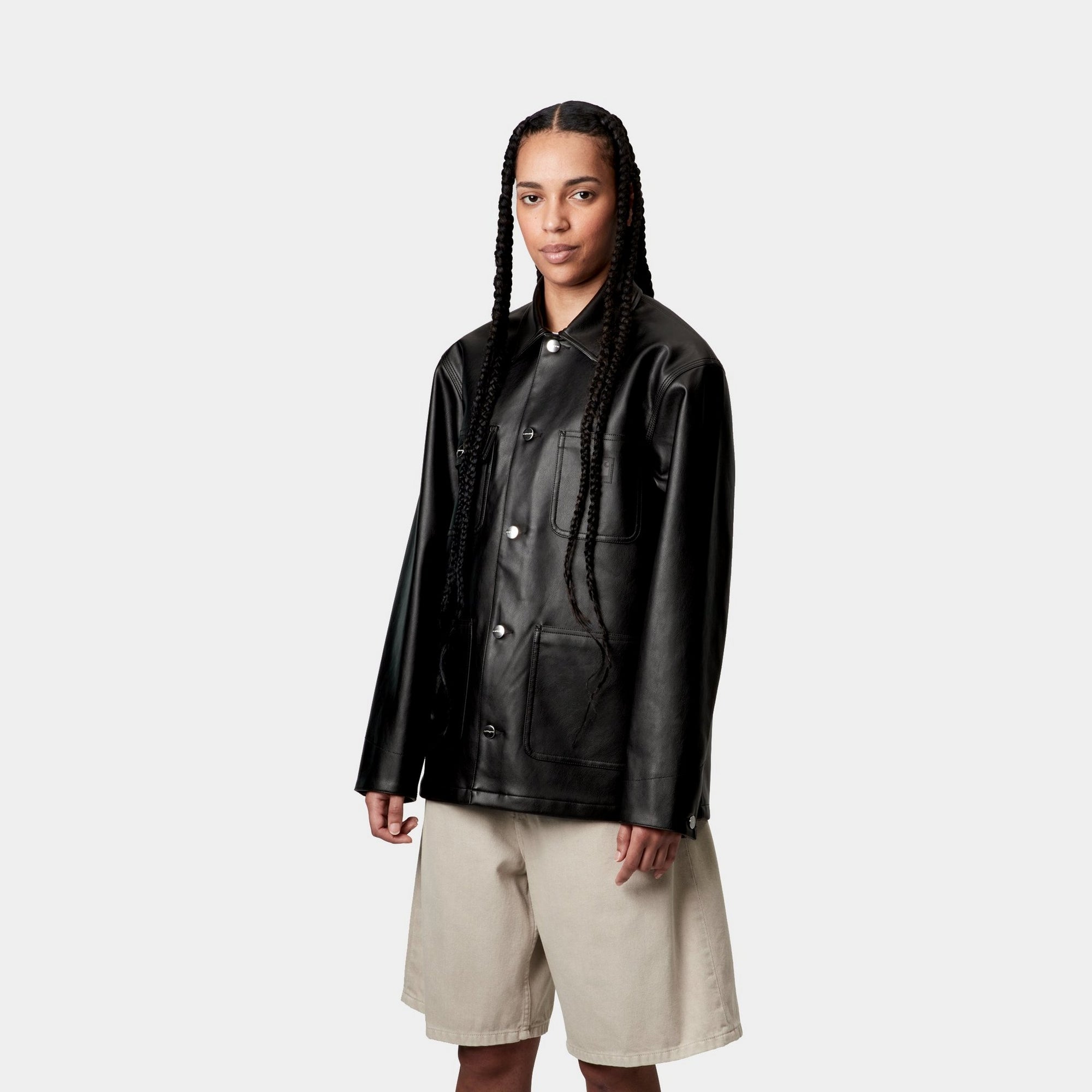 Women's Michigan PU Leather Jacket - Black | Stylish & Warm Outerwear for Fall & Winter Fashion