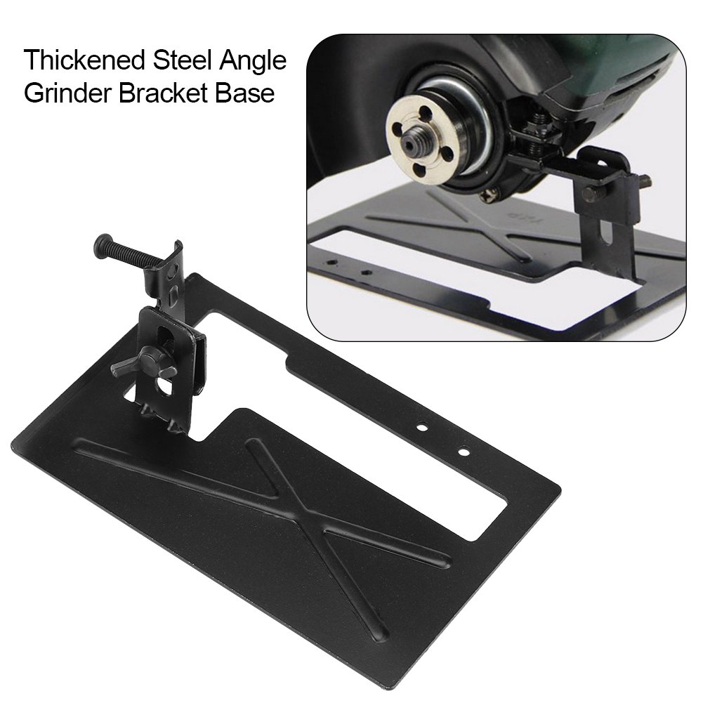 Fdit Heavy-Duty Steel Angle Grinder Stand - Adjustable 2-3cm Cutting Machine Base with Secure Bracket Holder | Perfect for Metalworking, Wood Cutting & DIY Projects