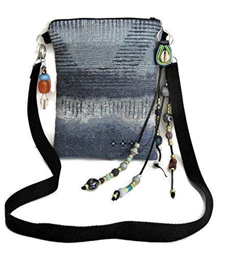 Stylish Women's Crossbody Bag - Denim Blue Native American Inspired Design for Casual Outings & Travel Accessories