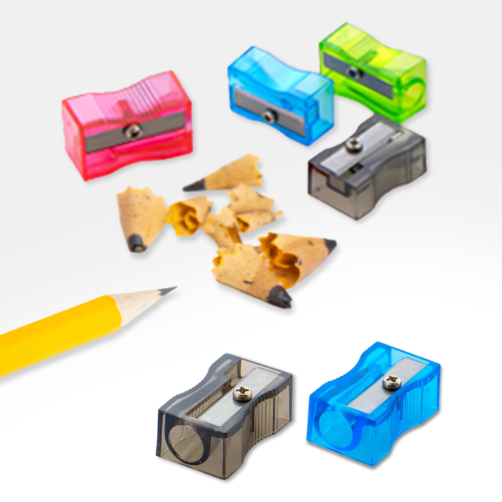 BAZIC Single Hole Pencil Sharpener - 24 Pack Standard Blade Sharpeners for School, Office & Art Supplies | Perfect for Pencils, Crayons & Colored Pencils | Classroom, Home & Drawing Use