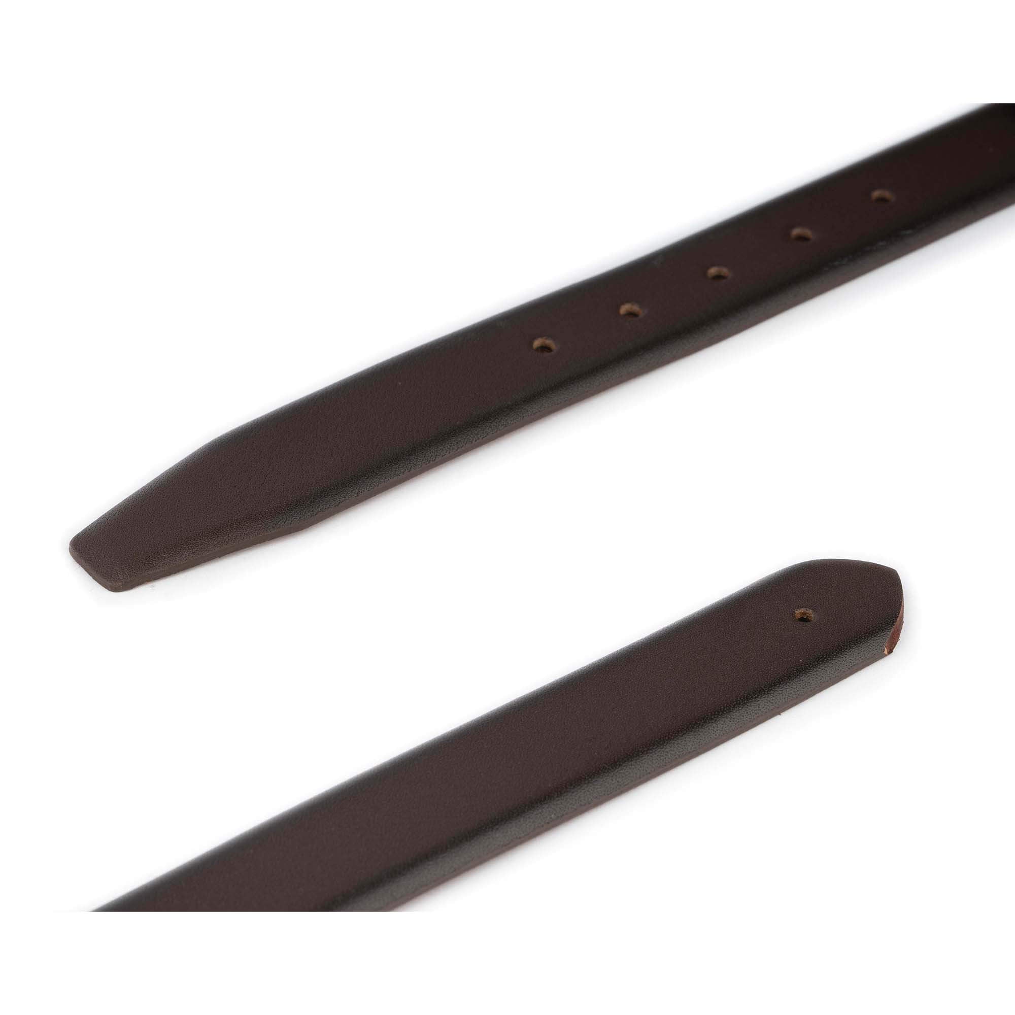Genuine Leather Dark Brown Belt for Custom Cartier Buckles - Premium Adjustable Strap for Men's Fashion & Business Attire
