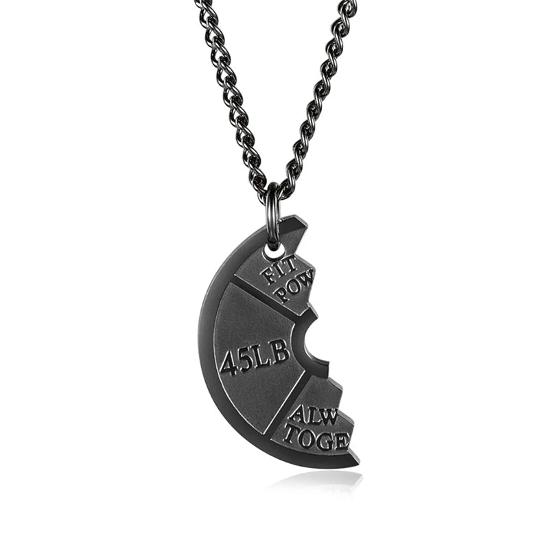 Titanium Steel Dumbbell Pendant Necklace for Men - Gym & Fitness Jewelry Gift - Perfect for Workout Enthusiasts, Bodybuilders, and Sports Lovers (Great for Gym, Weightlifting, and Casual Wear)