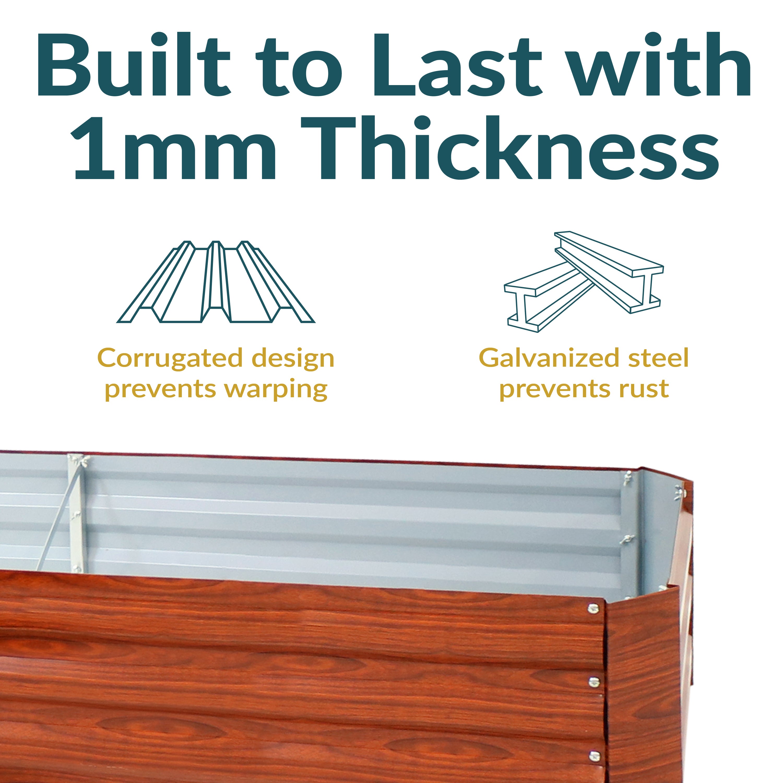 L-Shaped Galvanized Steel Raised Garden Bed Kit - Outdoor Gardening Planter Box for Vegetables, Flowers & Herbs - Perfect for Backyard, Patio & Urban Gardening