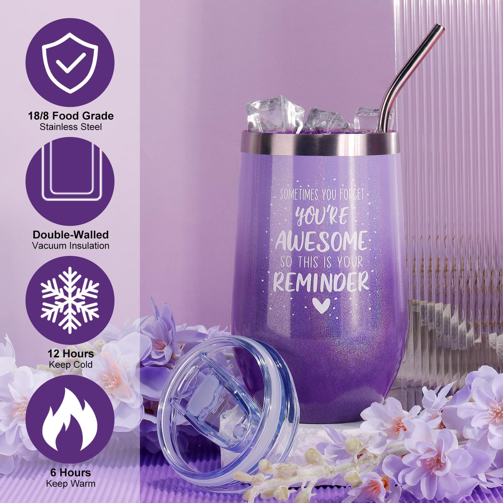 Relaxing Spa Gift Basket Set for Women - Perfect Birthday Gifts for Her, Mom, Grandma, Daughter, Sister, Wife & Girlfriend | Unique Bath Set with Essential Oils, Bath Bombs & Luxurious Accessories in Elegant Purple | Ideal for Self-Care, Mother's Day, Anniversary & Stress Relief