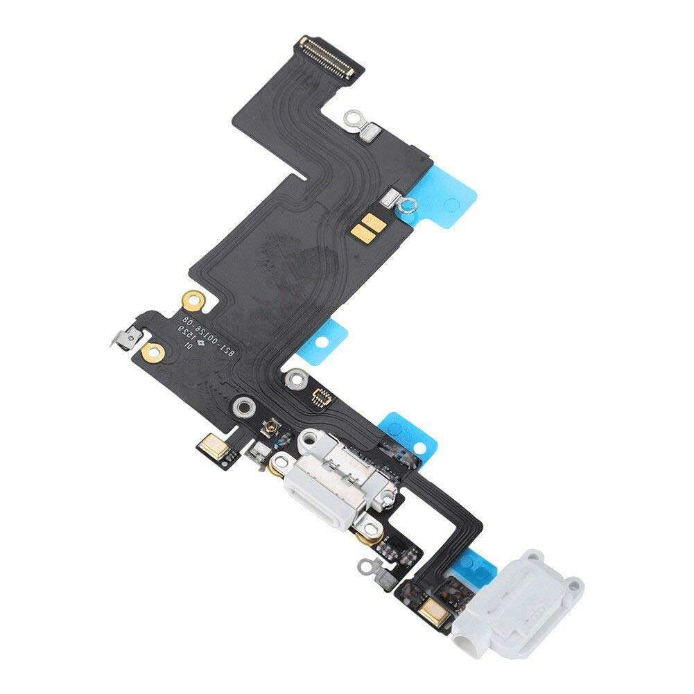 Original iPhone 6s Charging Port & Headphone Jack Flex Cable Replacement - White | Fix Charging & Audio Issues | Perfect for DIY Repairs & Tech Enthusiasts