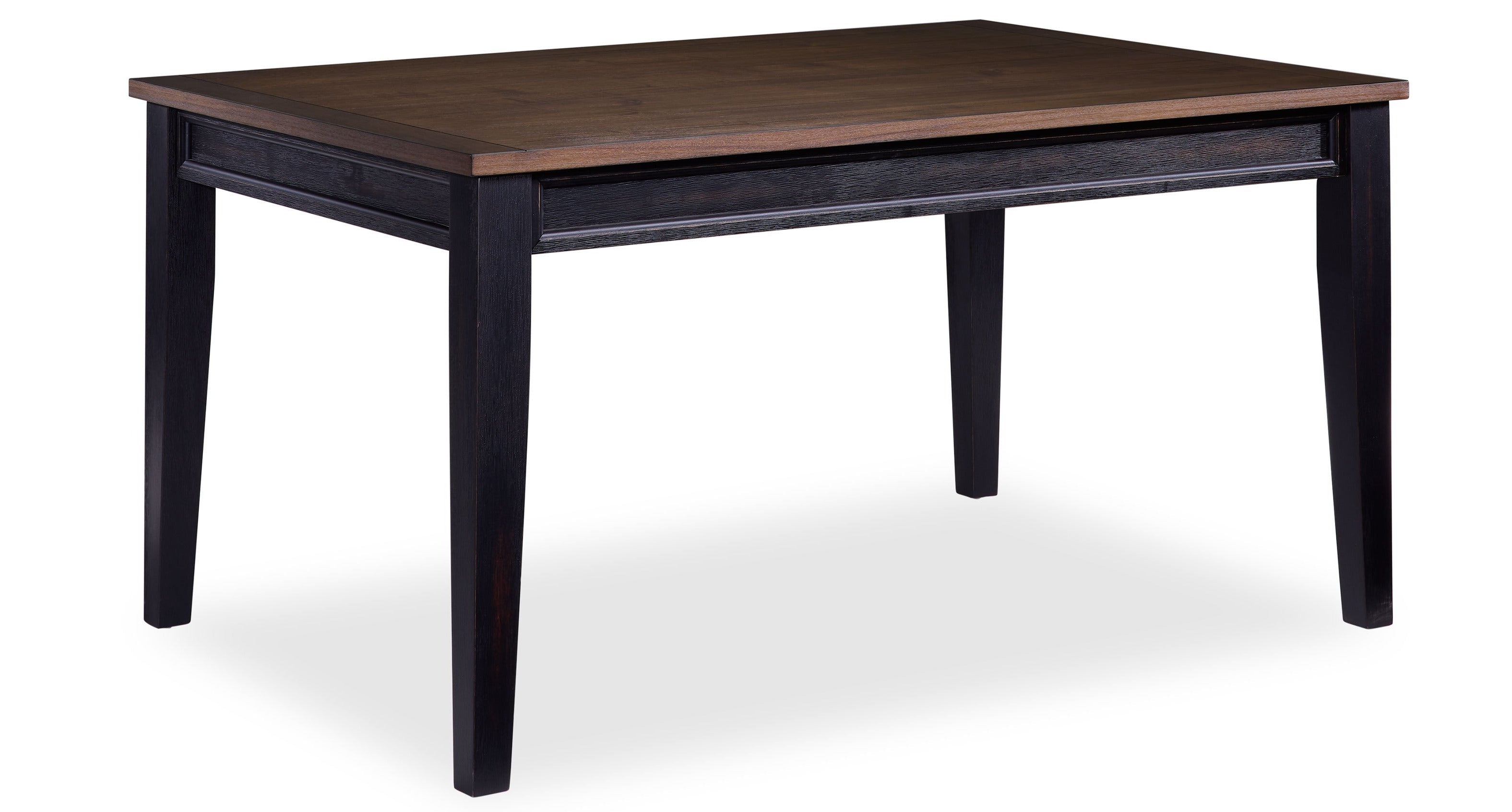 Caylie Noir Dining Table - Modern Ebony & Driftwood Finish, 6-Seater Dining Table for Home & Restaurant Use - Perfect for Family Gatherings, Dinner Parties & Commercial Spaces