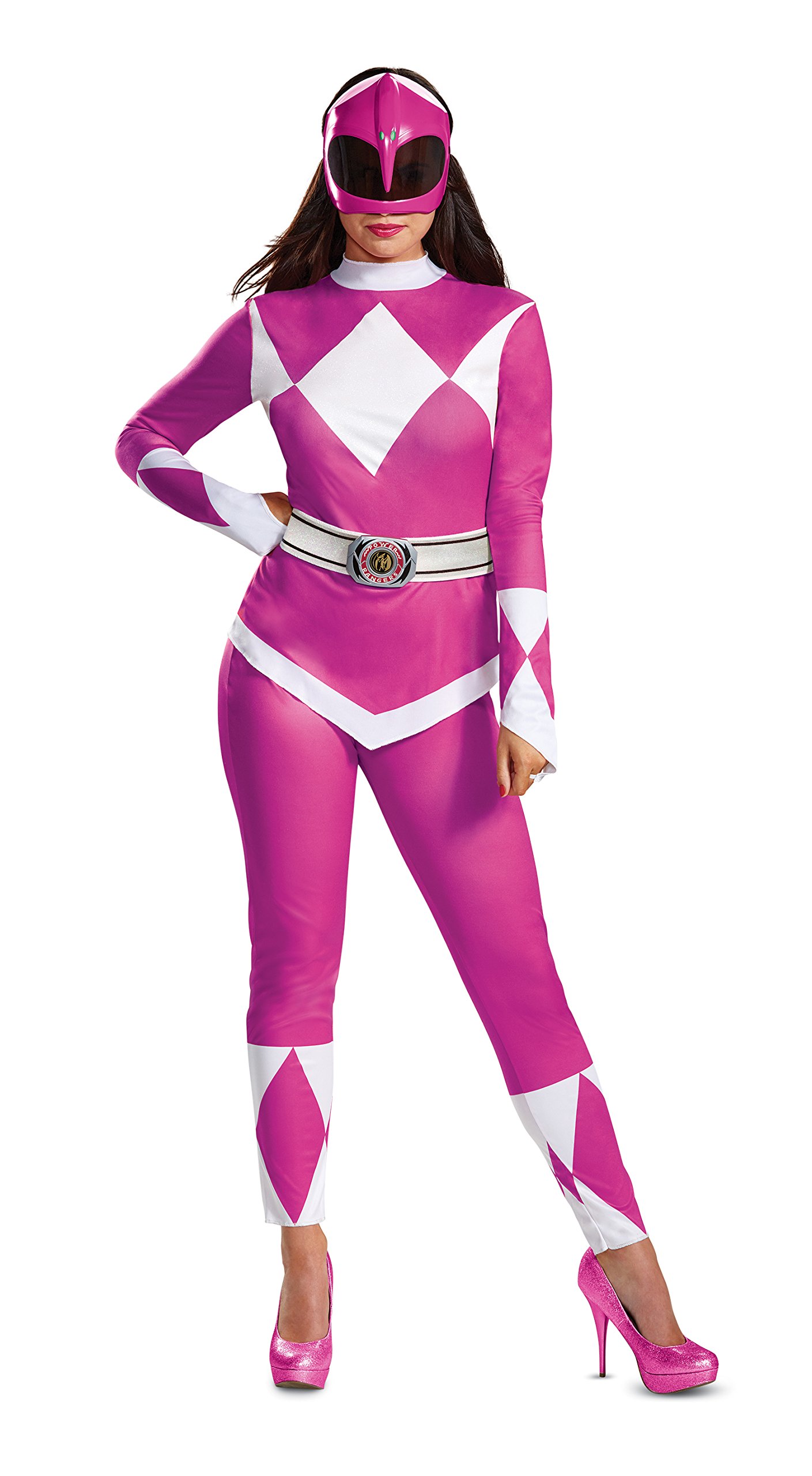 Pink Ranger Adult Costume for Women - Official Power Rangers Cosplay Outfit - Perfect for Halloween, Comic Con & Themed Parties