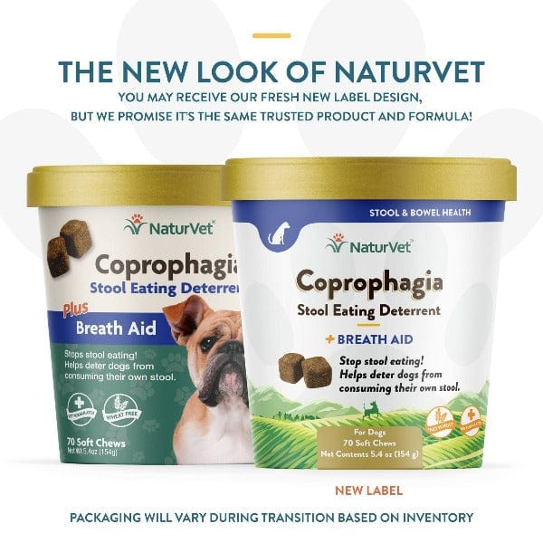 NaturVet Coprophagia Stool Eating Deterrent & Breath Aid Soft Chews for Dogs - Stops Poop Eating & Freshens Breath for Puppies & Adult Dogs at Home or Outdoors