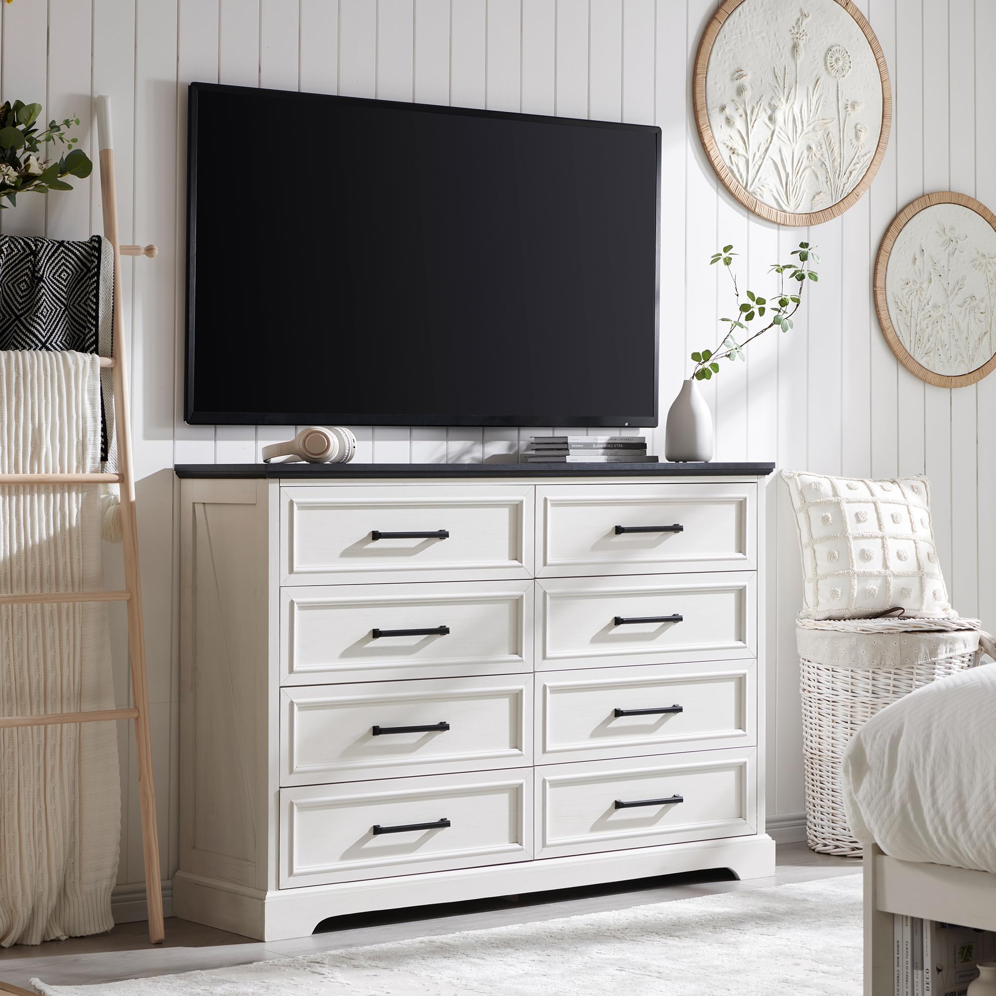 Farmhouse 8-Drawer Dresser for Bedroom - 52