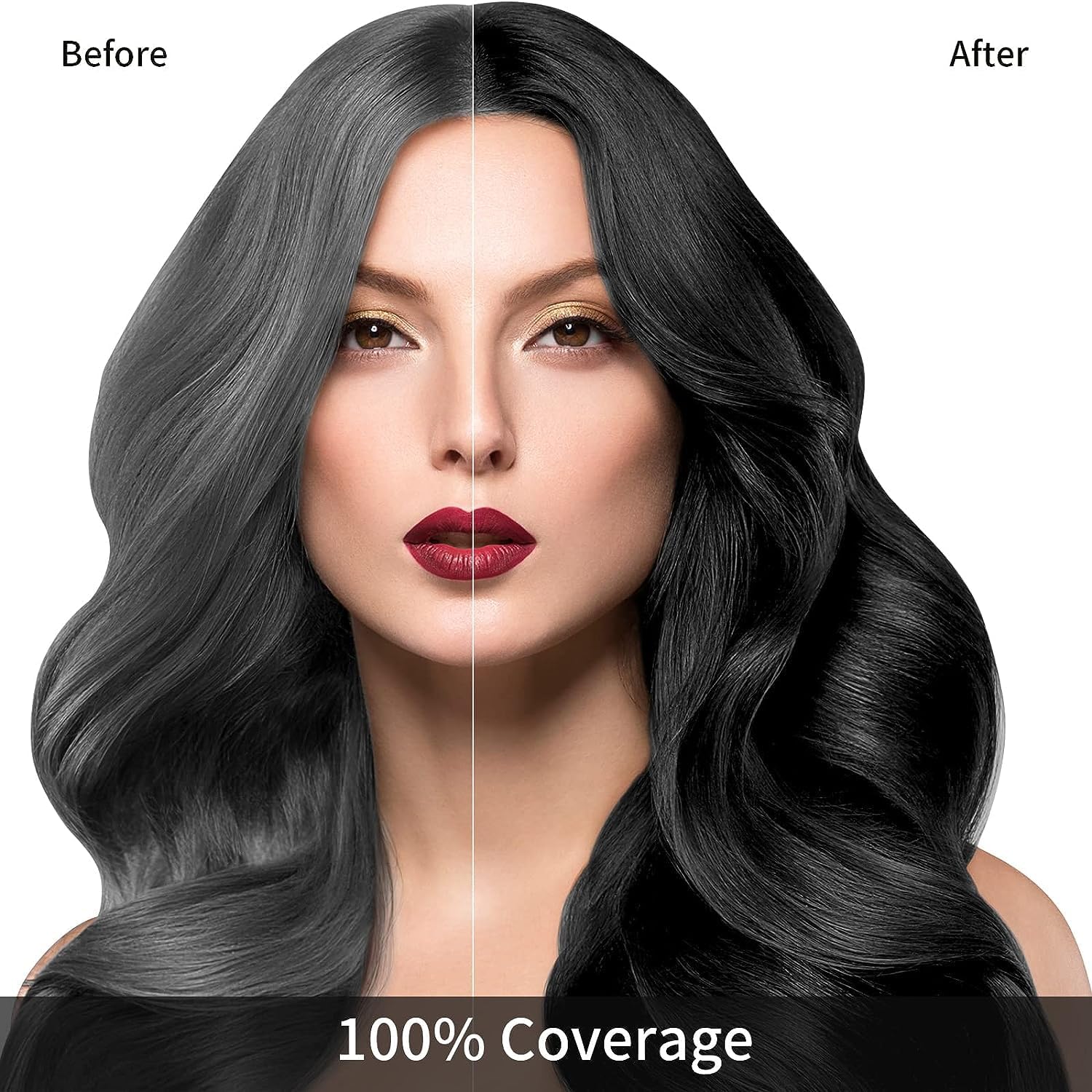 BLOSDREAM Herbal 3-in-1 Instant Black Hair Dye Shampoo for Women & Men - 100% Gray Coverage, Natural Hair Color Treatment, 300ml - Perfect for Home Use, Quick Touch-Ups & Travel-Friendly Hair Care