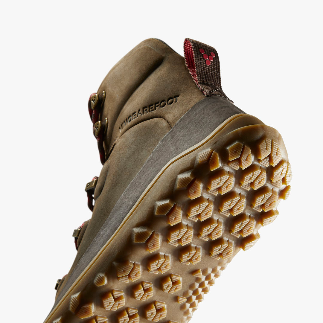 Vivobarefoot Men's Tracker Leather All-Terrain Hiking Boots - Waterproof Outdoor Adventure Shoes for Trail Running & Camping