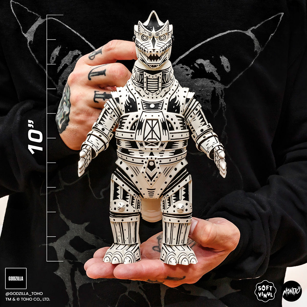 Mechagodzilla Vinyl Designer Figure by Attack Peter - Linocut Variant Timed Edition Collectible Toy | Perfect for Anime Fans, Godzilla Collectors & Home Decor | Great Gift for Birthday, Christmas & Display Shelf