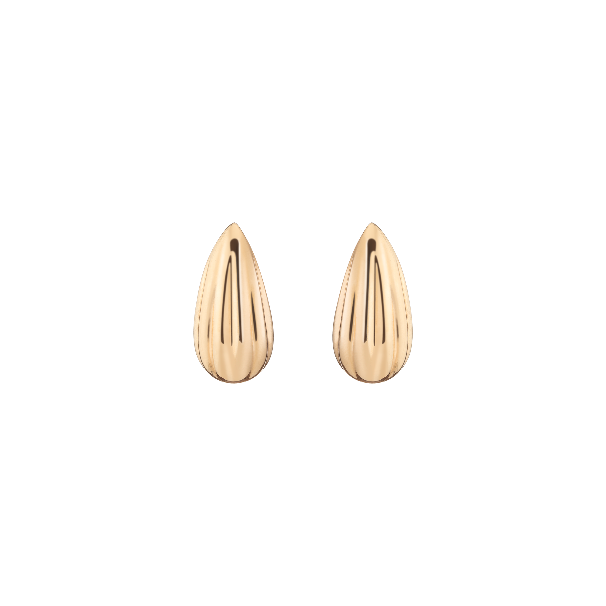 Fluted Teardrop Earrings for Women - Elegant Dangle Drop Earrings in Gold & Silver | Perfect for Weddings, Parties & Everyday Wear