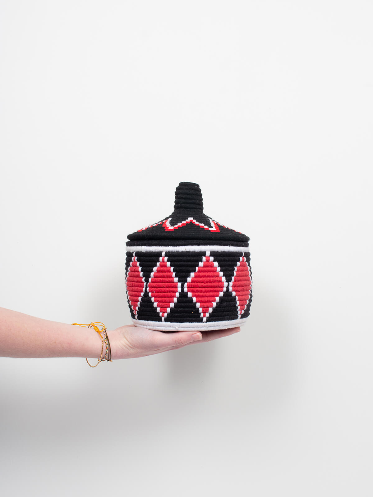 Premium Handmade Moroccan Wool Pot No.321 - Authentic Berber Design for Home Decor, Planters & Boho Chic Interiors | Perfect for Succulents, Herbs & Indoor Plants