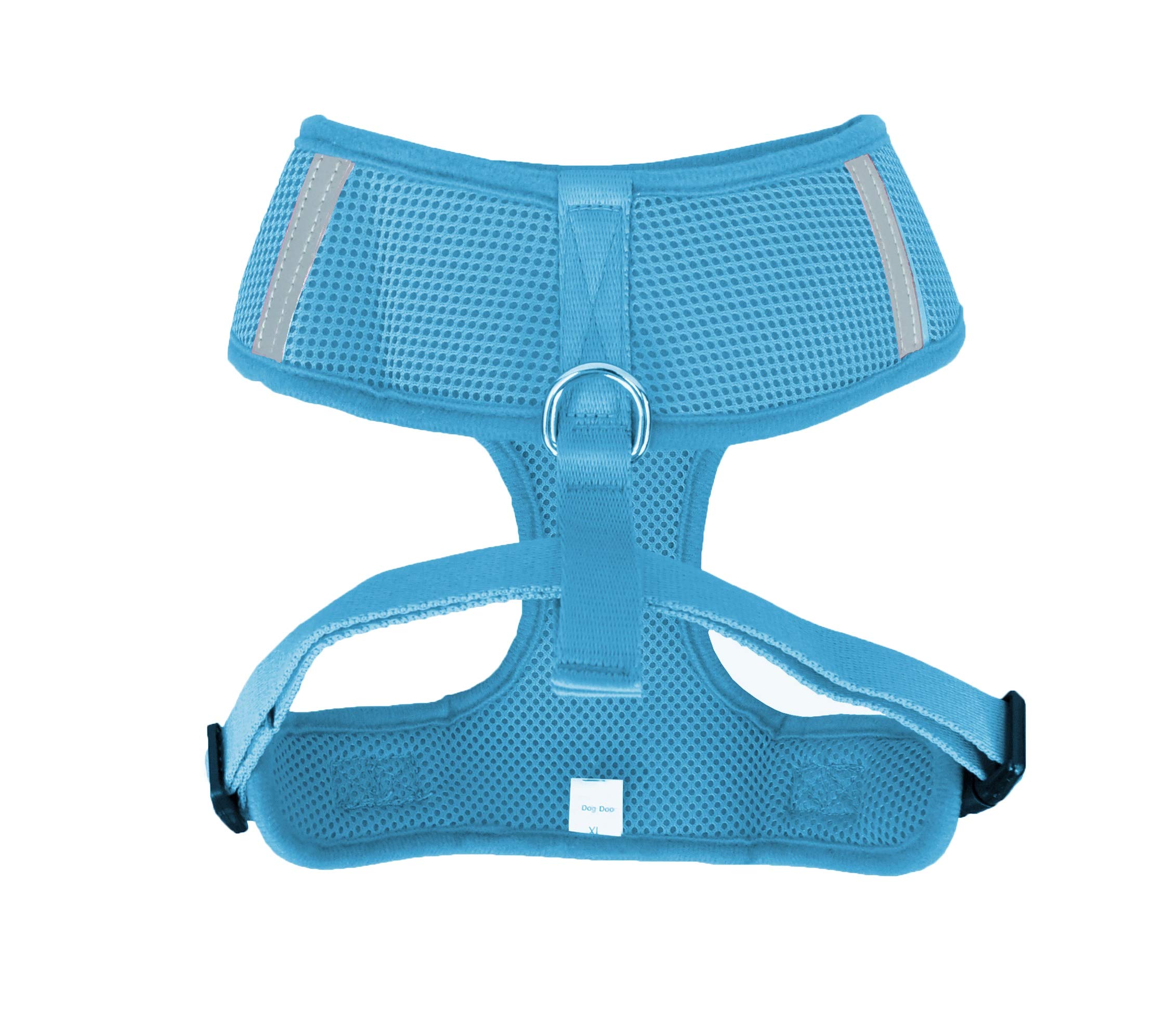 No Pull No Choke Reflective Adjustable Dog Harness - Breathable Front Clip Pet Vest for Small Medium Large & X-Large Dogs (Water Blue) - Perfect for Walking, Running & Outdoor Adventures