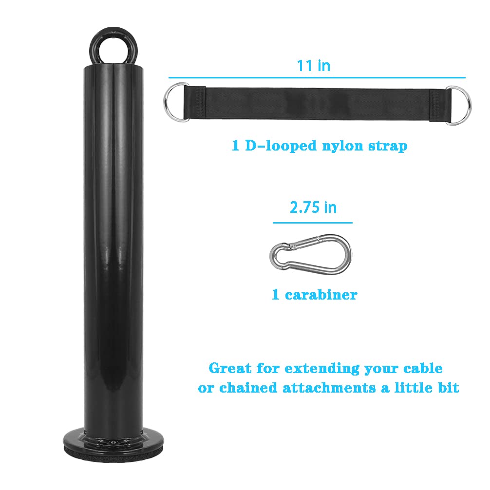 Olympic Weight Plate Loading Pin with Snap Clip & Strap - Secure Barbell Weight Plate Holder for CrossFit, Powerlifting & Home Gym Workouts