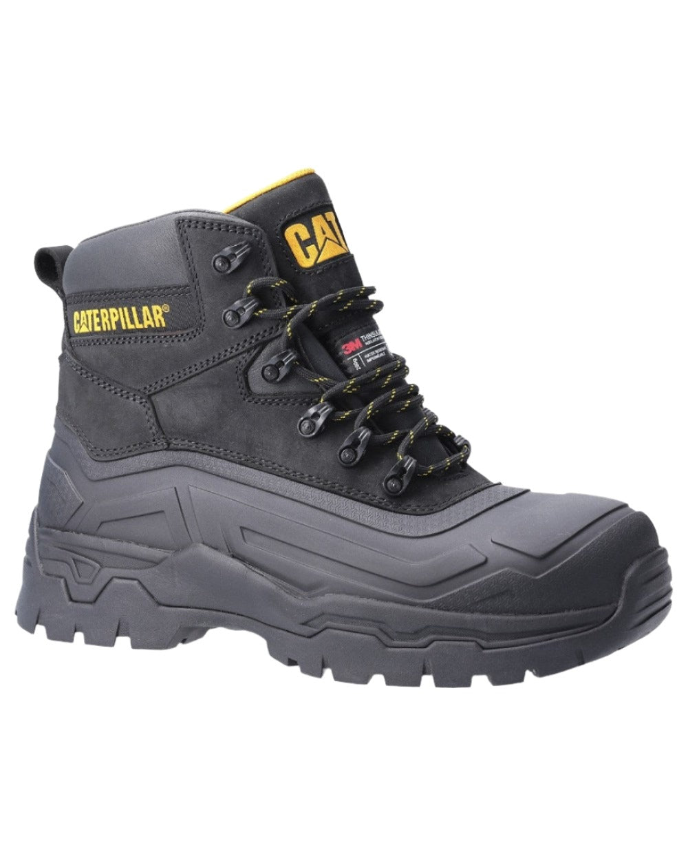 Caterpillar Typhoon SBH Safety Work Boots for Men - Steel Toe, Slip Resistant, Electrical Hazard Protection - Ideal for Construction, Warehouse & Industrial Work