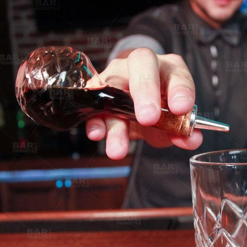 Premium BarConic® Bitters Bottle - 3oz Diamond Pattern Glass Dropper Bottle for Cocktails, Mocktails & Home Bar Use | Perfect for Bartenders & Mixologists