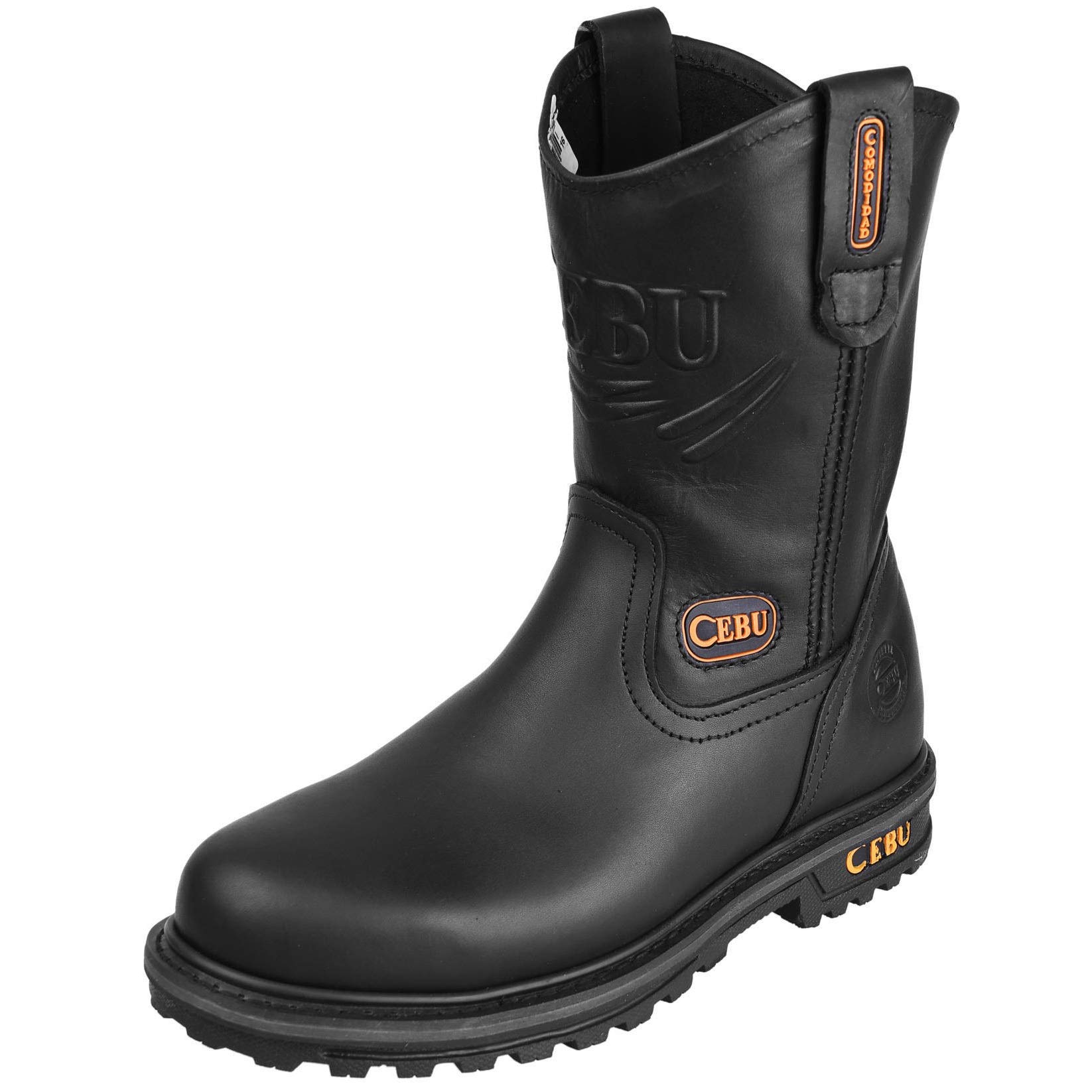 CEBU Men's 10 Inch Tractor Work Boots - Steel Toe, Waterproof & Slip Resistant for Construction, Farming & Outdoor Work