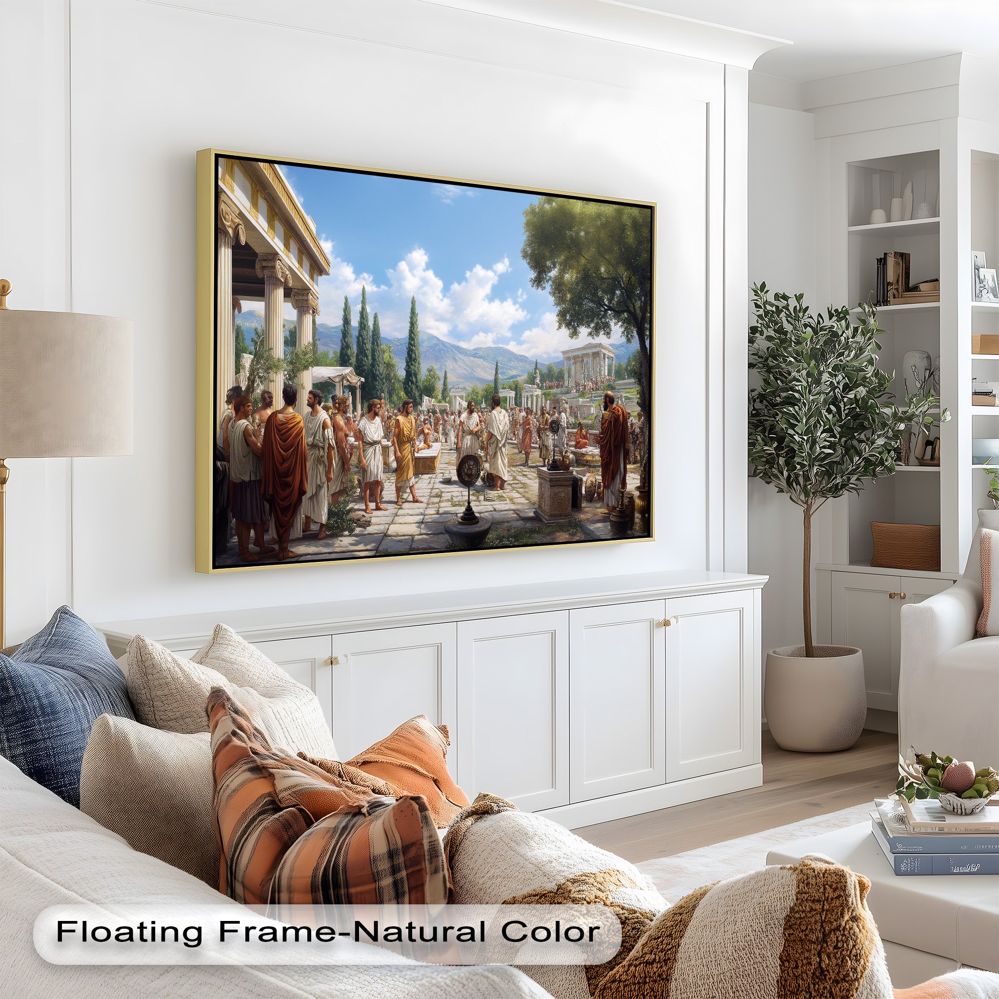 Agora of the Ancients - Greek Mythology Oil Painting Wall Art for Home Decor, Office & Gift