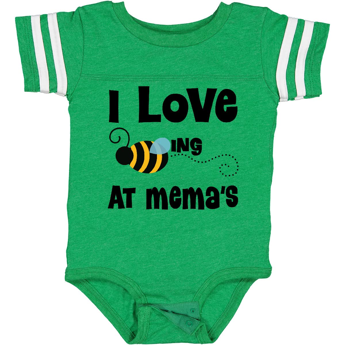 Inktastic Mema's House Bee Baby Bodysuit - Cute Honeybee Design Organic Cotton Onesie for Newborns & Infants - Perfect for Family Photos, Baby Showers & Everyday Wear