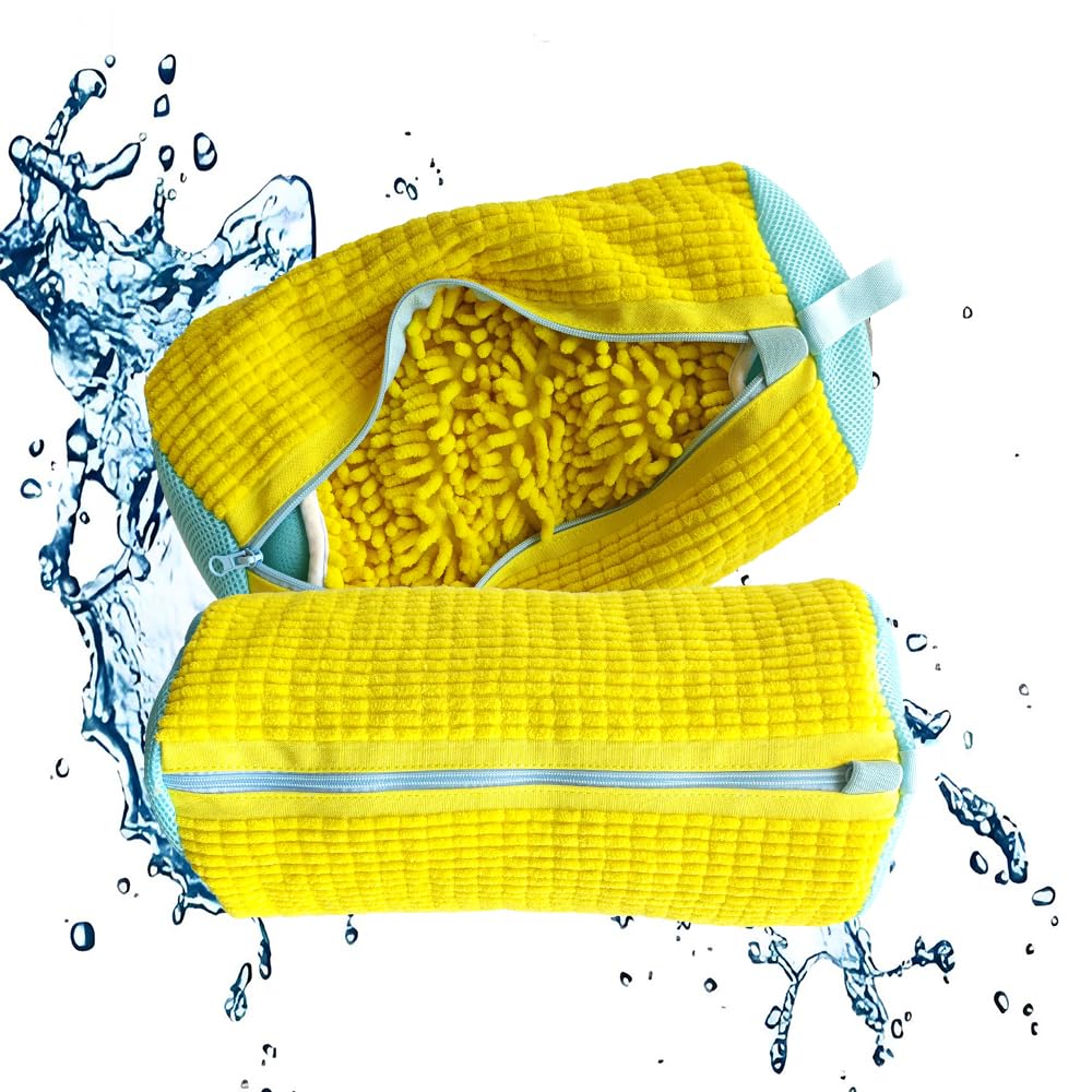 2PCS Reusable Shoe Washing Bags for Washer & Dryer - Laundry Shoe Protector Mesh Bags for Sneakers, Running Shoes & Delicates | Perfect for Gym, Travel & Home Laundry Care